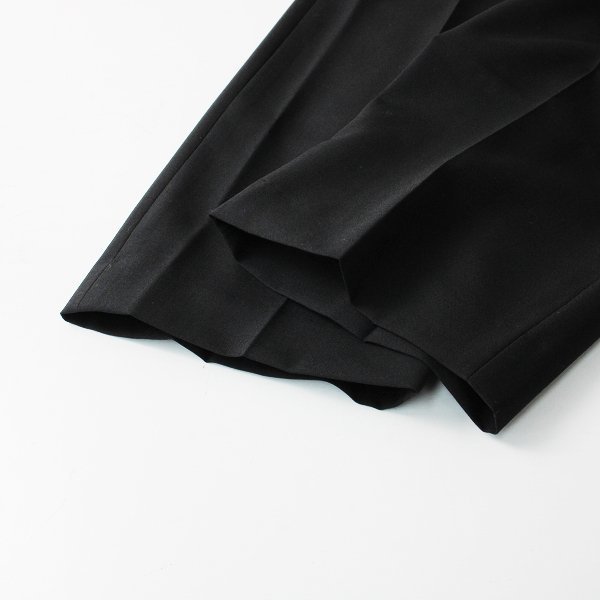  beautiful goods UNTITLED Untitled wool moheya tuck strut pants 2/ black bottoms (B)[2400013217378]