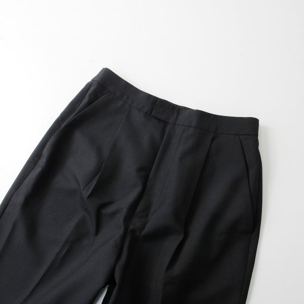  beautiful goods UNTITLED Untitled wool moheya tuck strut pants 2/ black bottoms (B)[2400013217378]