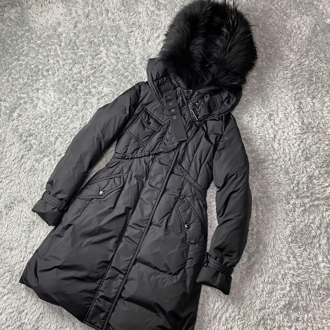 定価30万 格安 MONCLER ファランジェール ダウンコート ブラックファー-