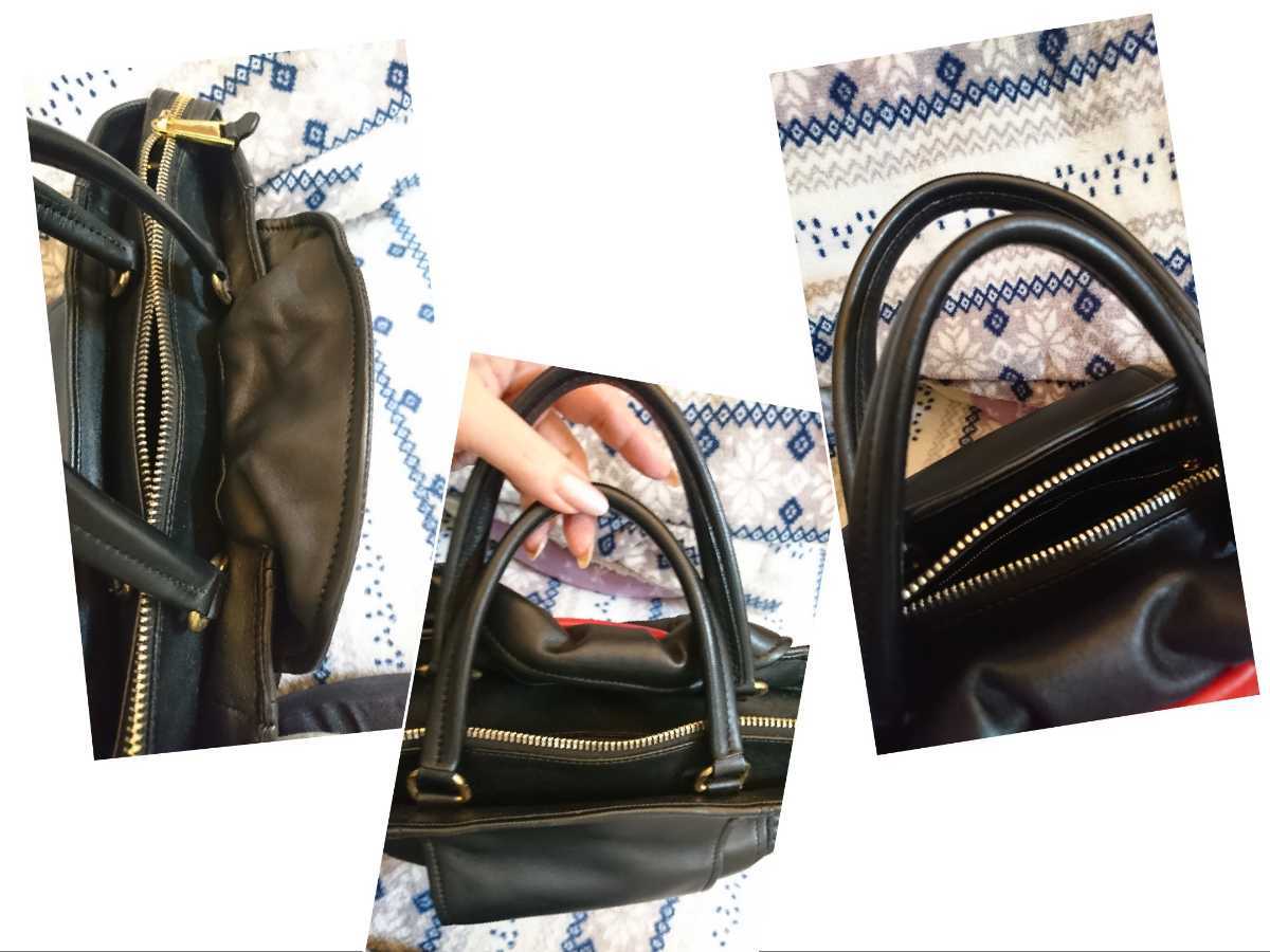 MOSCHINO☆モスキーノ☆2wayバック☆ラージsize☆黒ラムレザー