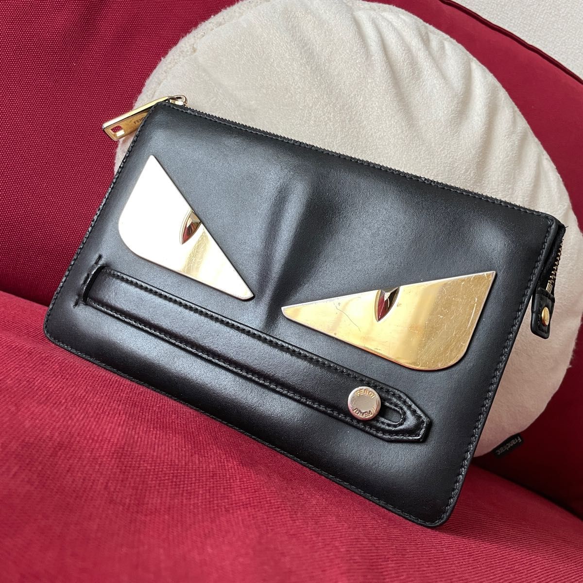 FENDI フェンディ◆モンスター◆クラッチバッグ◆長財布◆ブラック