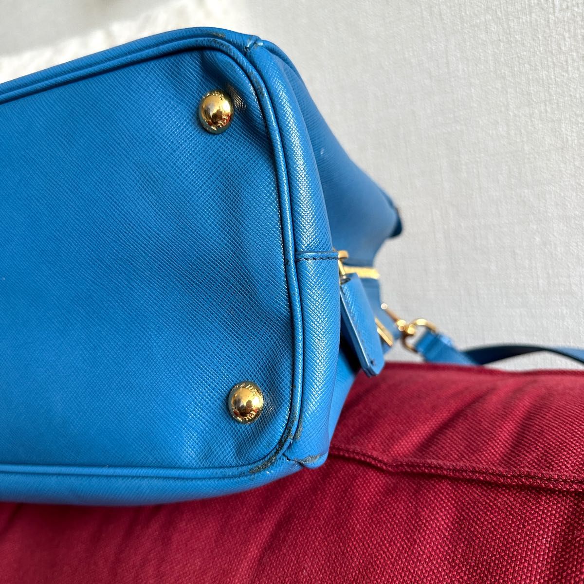 PRADA プラダ サフィアーノ ハンドバッグ 鞄 青 ブルー 水色｜PayPayフリマ