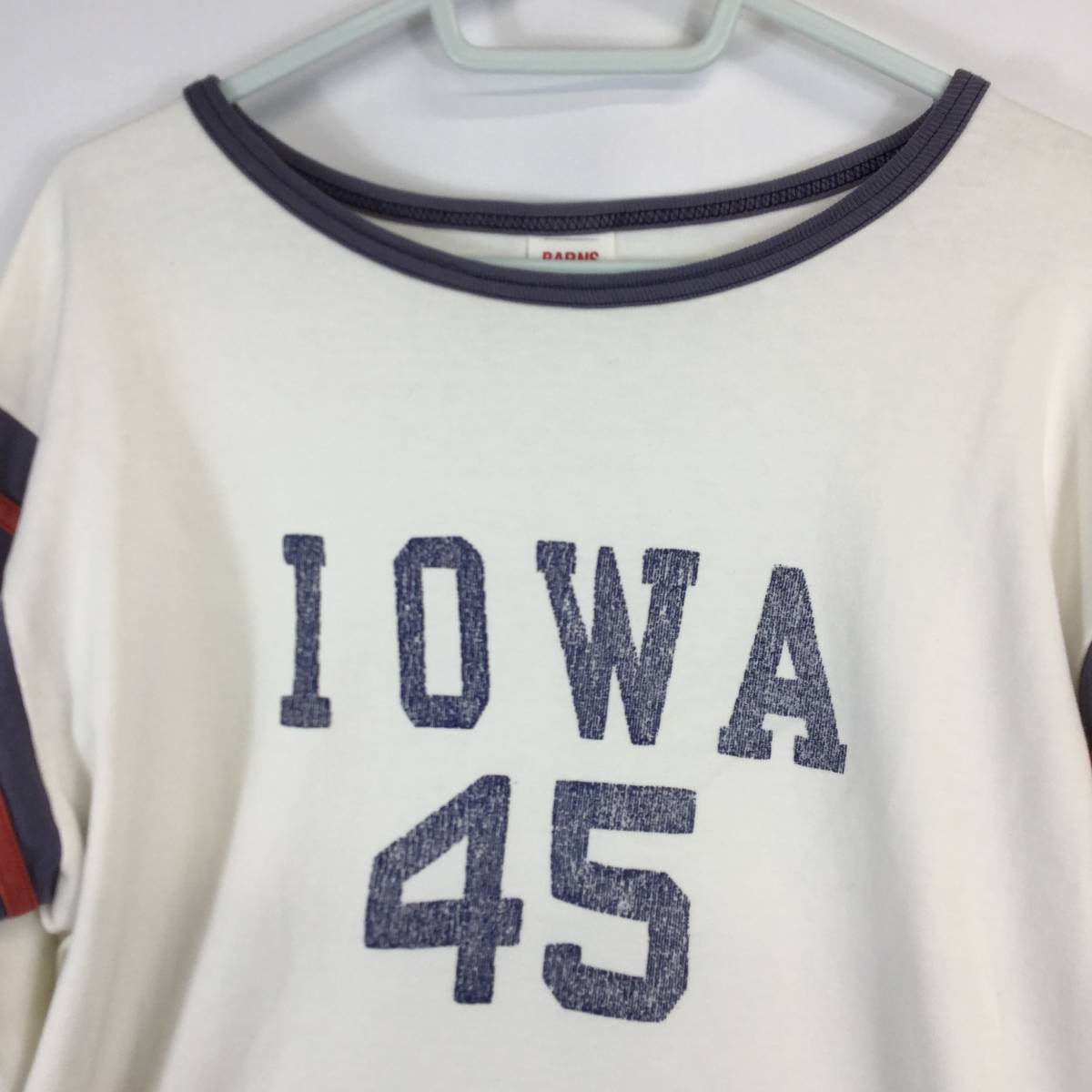  BARNS バーンズ 日本製 コットン 長袖Tシャツ IOWA Mサイズ_画像2