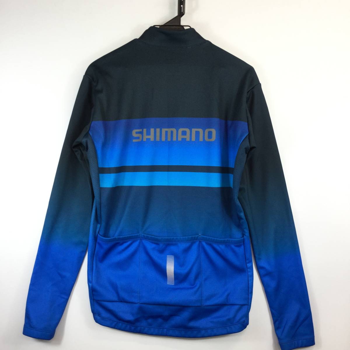 シマノ SHIMANO 裏起毛サイクルジャージ 長袖 XLサイズ ブルー系