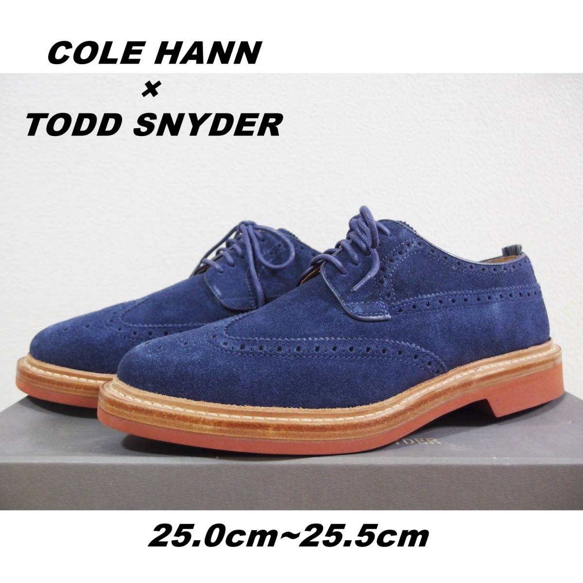 【新品 未使用 送料込】Cole Haan x Todd Snyder　ウイングチップシューズ　25～25.5cm