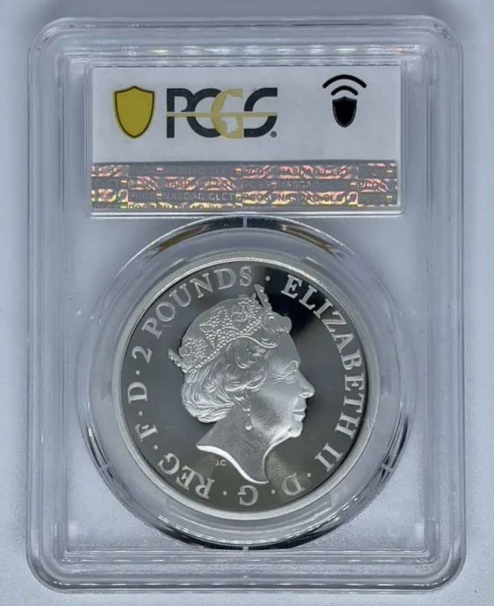 【最高鑑定】クイーンズビースト 銀貨 ロイヤルミント 2021 コイン PCGS エリザベス女王 NGC アンティーク コイン イギリス_画像3