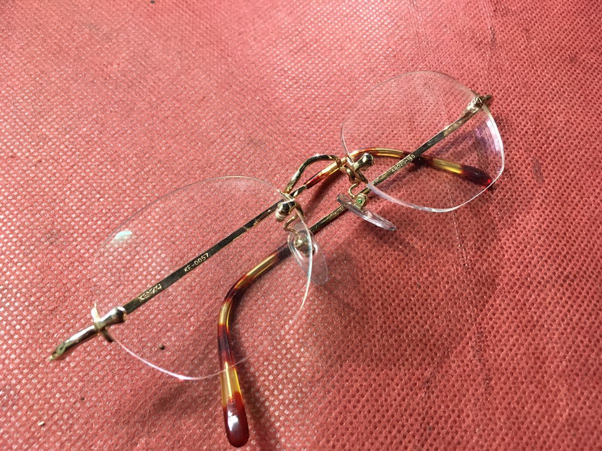 店頭展示品 KENZO ケンゾー　眼鏡フレーム サングラス ヴィンテージ トラディショナル アンティーク 眼鏡フレーム ゴールド_画像1