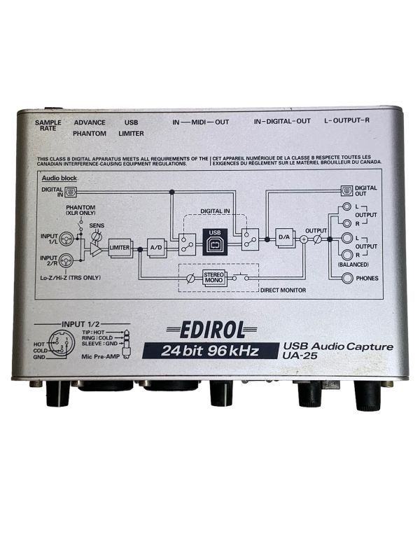 EDIROL by Roland/エディロール UA-25 24bit 96khz オーディオインターフェース_画像6