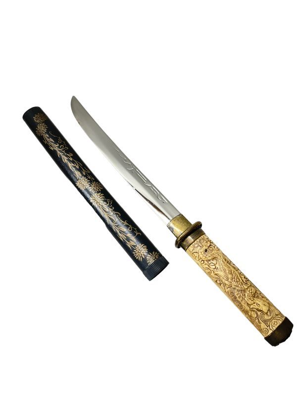 模造刀 中古 Yahoo!オークション - 模造刀 【稀少品】柄(象牙風) 全長約45cm