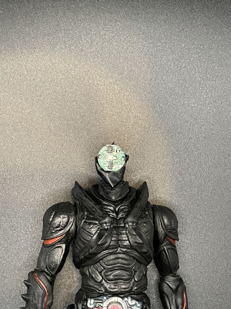 【ワイヤレスLED発光】仮面ライダーBLACK SUN ブラックサン フィギュア ムービーモンスター ソフビ 可動改造・リペイント品