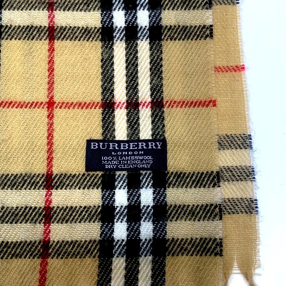 超歓迎された BURBERRY バーバリー マフラー 153020 ベージュ 男女兼用