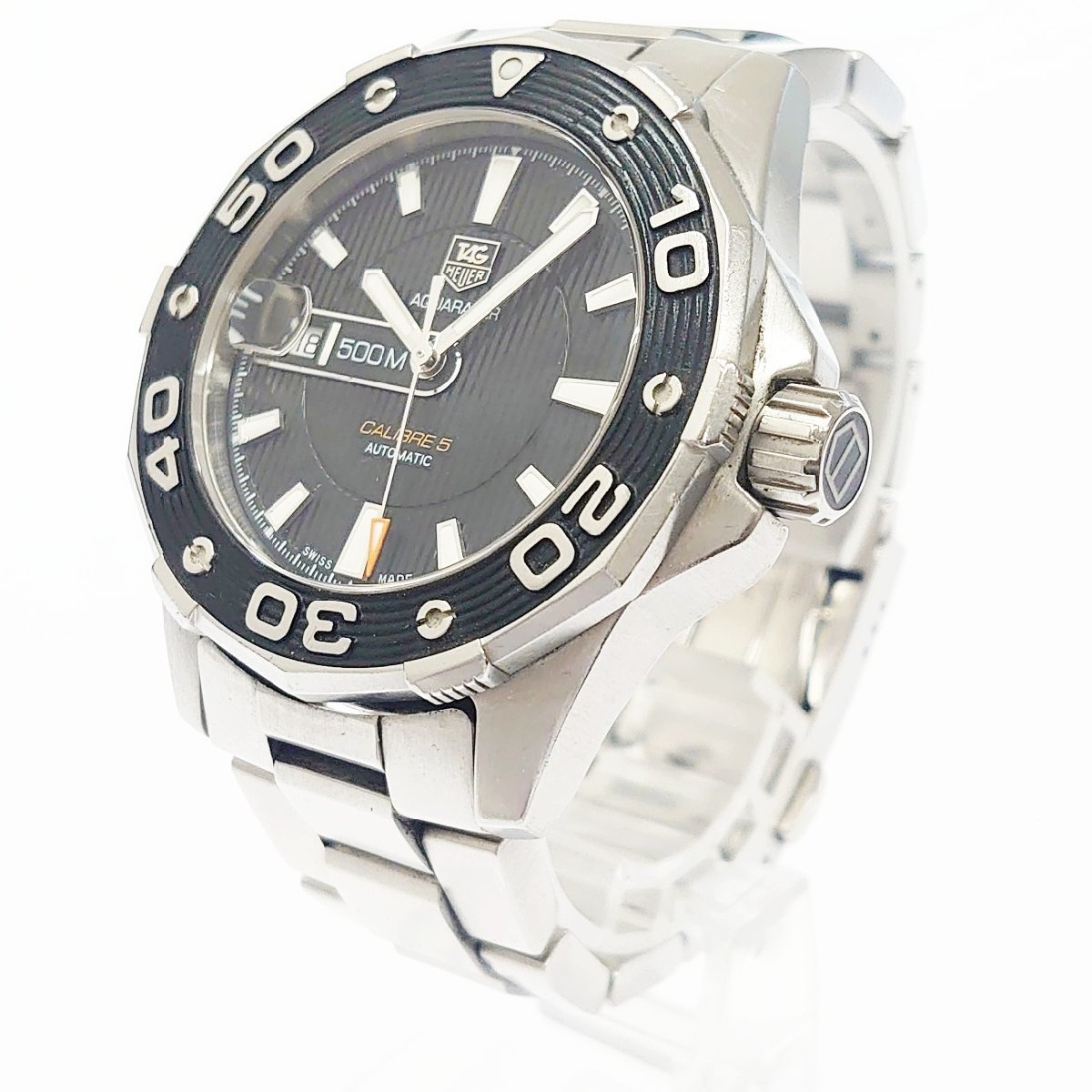 箱付き】 TAG HEUER タグホイヤー WAJ2110 アクアレーサー SS ブラック