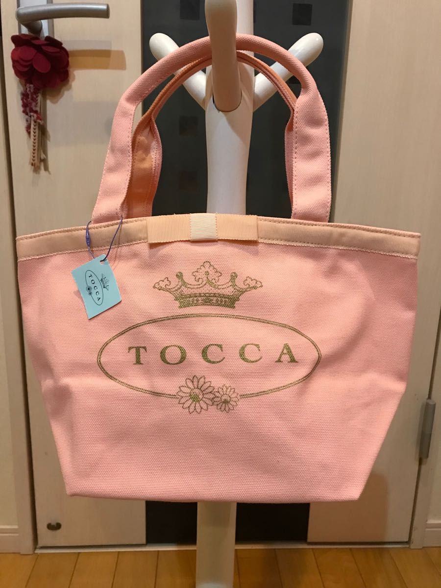 ★タグ付き♪ 【TOCCA】トッカ　キャンバス　トートバッグ　サーモンピンク★