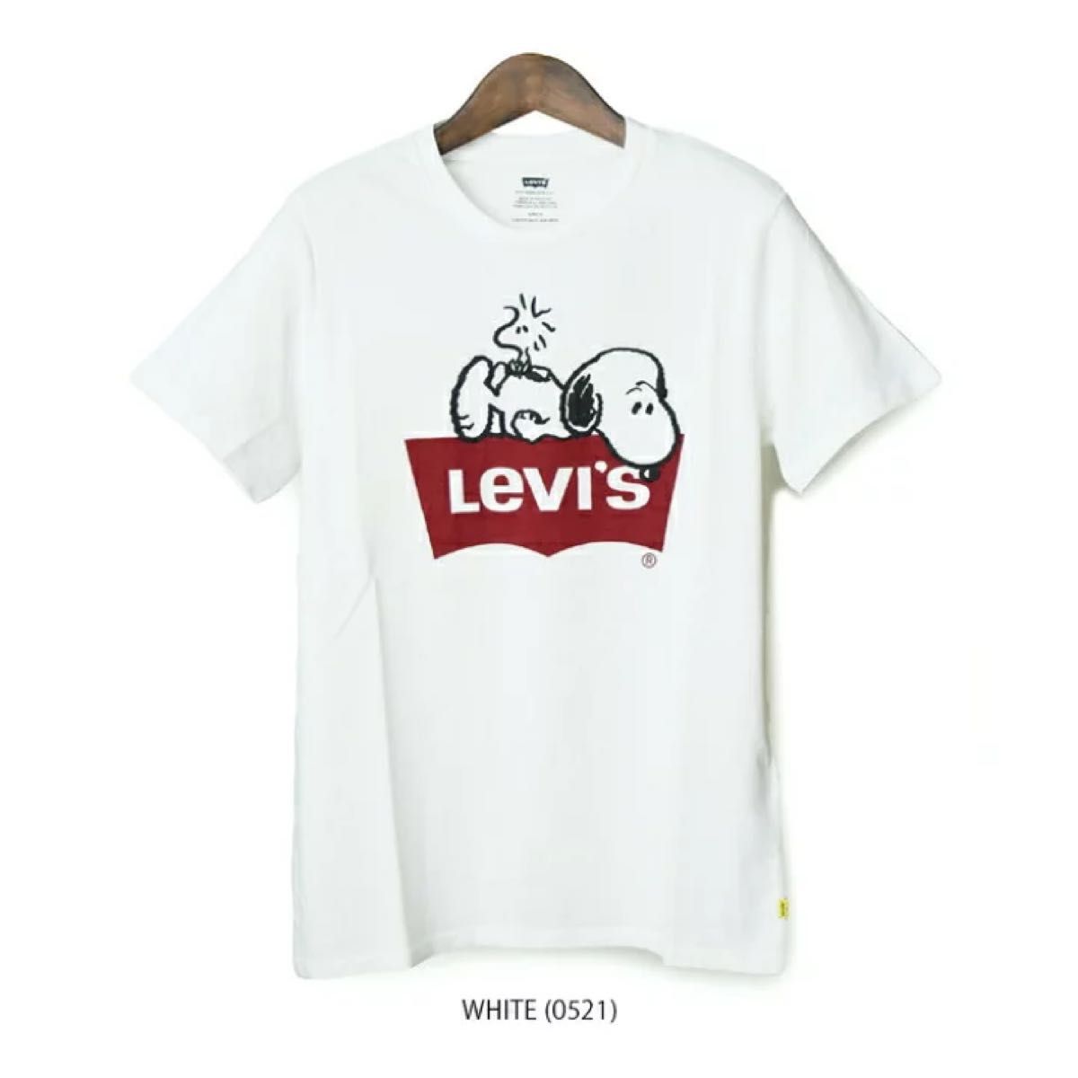 【値引き不可】新品リーバイス×スヌーピーLEVI'S×PEANUTSコラボ　バットウィングスヌーピー Tシャツ MＬ【完売品レア】