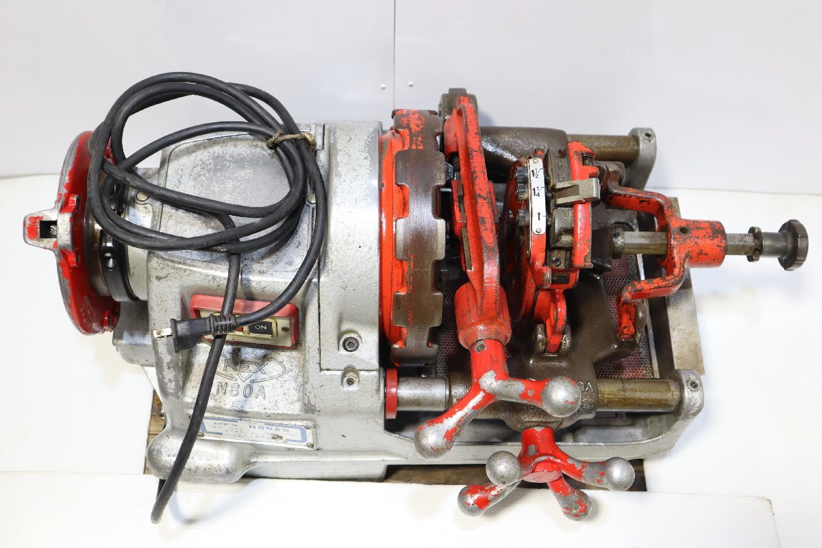 西P☆レッキス ねじ切り機 パイプマシン REX N80A Ⅲ 100V ダイヘッド3