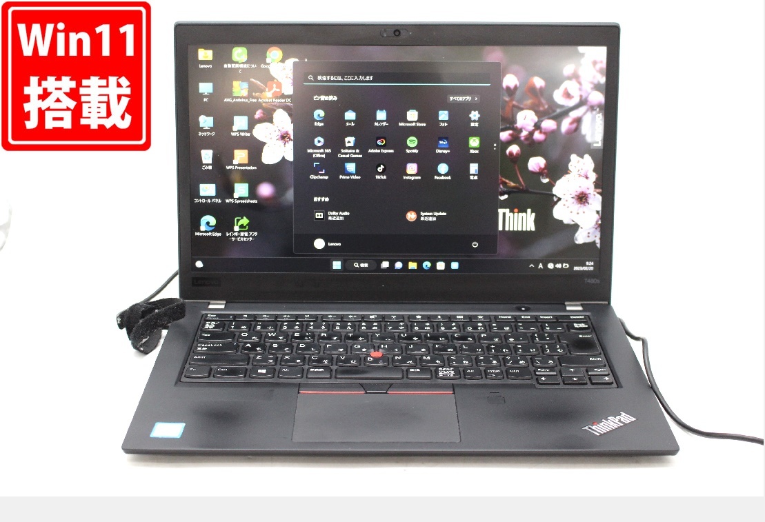 訳有 フルHD 14インチ Lenovo ThinkPad T480s Windows11 八世代 i5