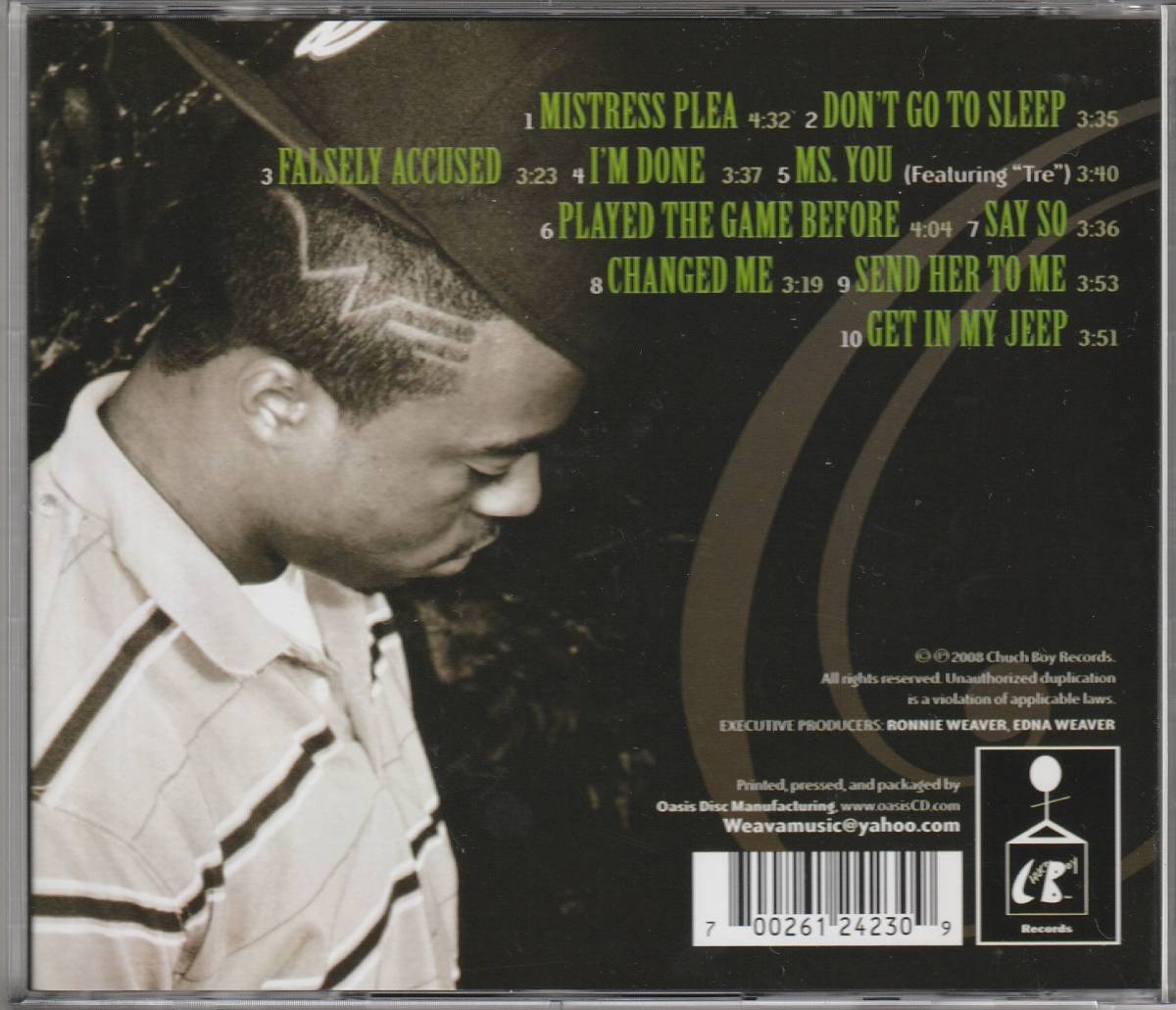 中古CD■R&B/SOUL■WEAVA／Inside Out／2008年／インディR&B■Chris Brown, Usher, Trey Songz, Ne-Yo, Avant, Tank, Dave Hollisterの画像2