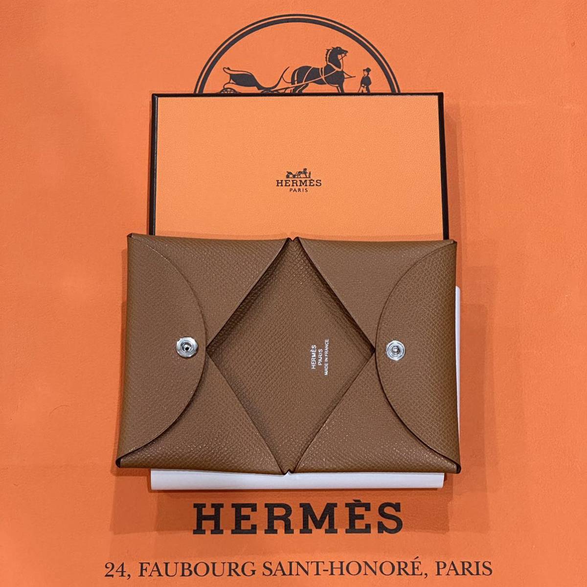 未使用品 HERMES エルメス カルヴィ カードケース コインケース