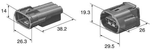 送料無料有 住友電装 090型 2.3mm/TS防水カプラー コネクター 通常3極 端子_画像3