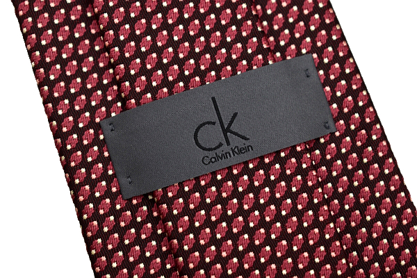 N-2655* free shipping * super-beauty goods *CK Calvin Klein Calvin Klein * regular goods made in Japan bordeaux fine pattern pattern lustre weave cloth silk necktie 