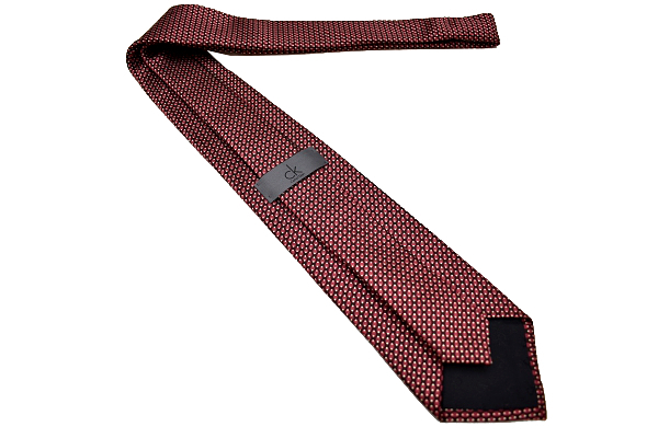 N-2655* free shipping * super-beauty goods *CK Calvin Klein Calvin Klein * regular goods made in Japan bordeaux fine pattern pattern lustre weave cloth silk necktie 
