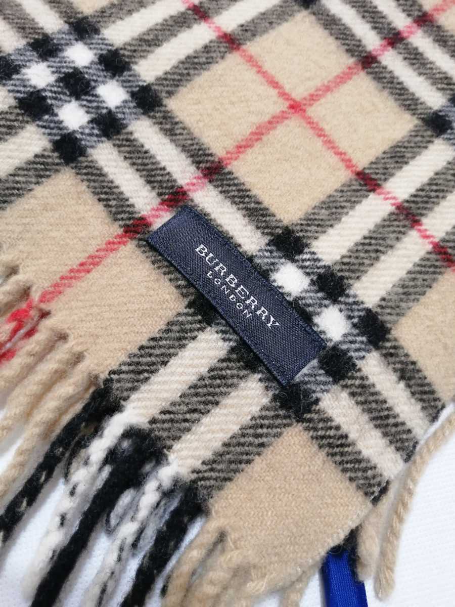 本物上質　バーバリー BURBERRY 西川産業 ひざ掛け チェック柄 ノバチェック ウール100% バーバリーマフラー ストール　ホースマーク