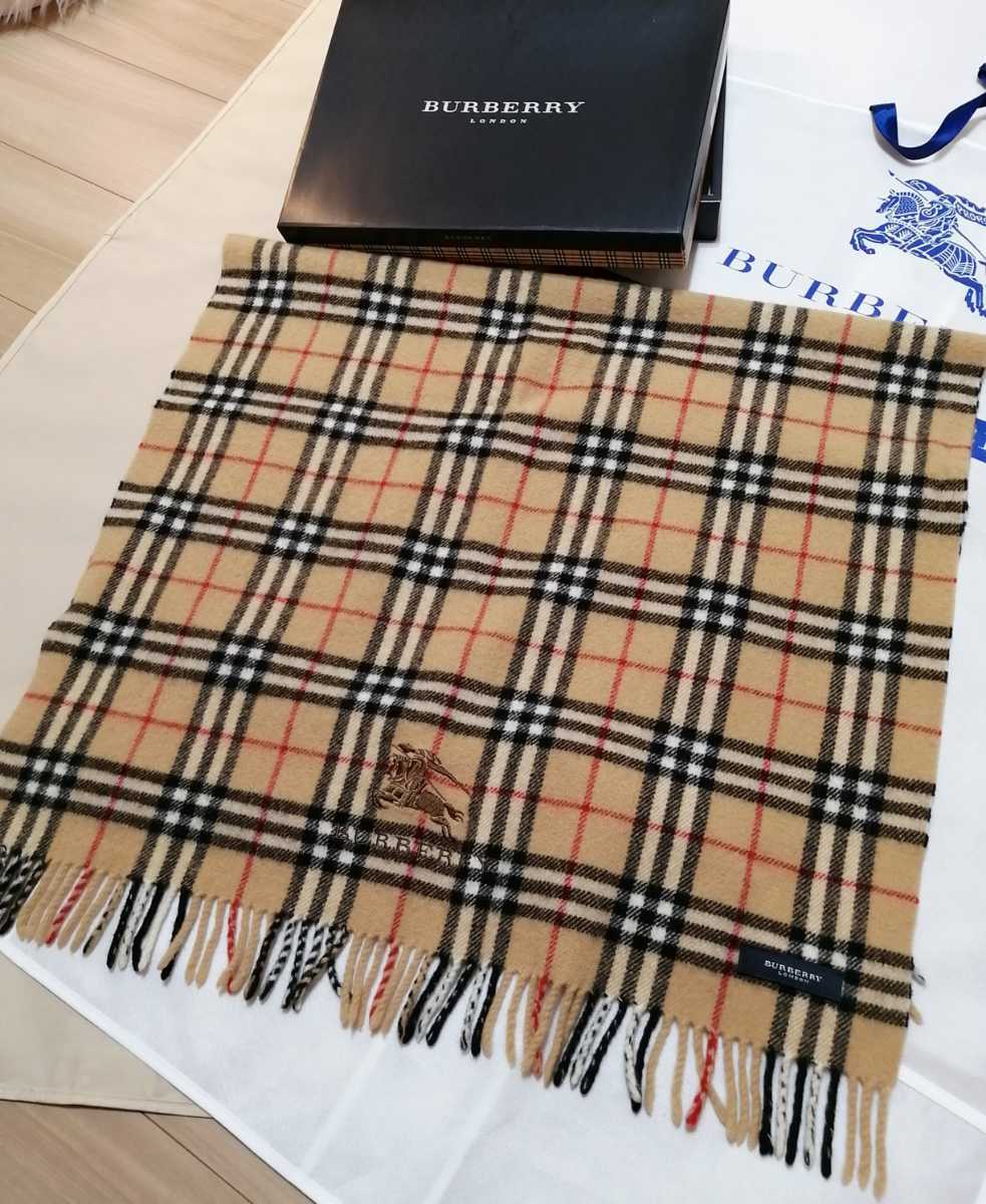 美品☆バーバリーズ Burberry´s チェック ショール 西川-