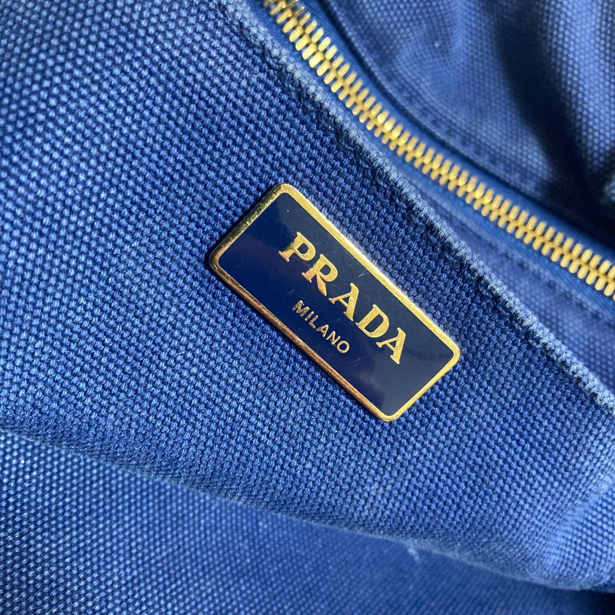 ヤフオク! - 【プラダ】本物 PRADA カナパ トートバッグ 三角...
