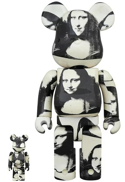 MEDICOM TOY BE@RBRICK LEONARD DE VINCI Mona Lisa 100% & 400% Bearbrick Leonardo da vinchi mona Liza 