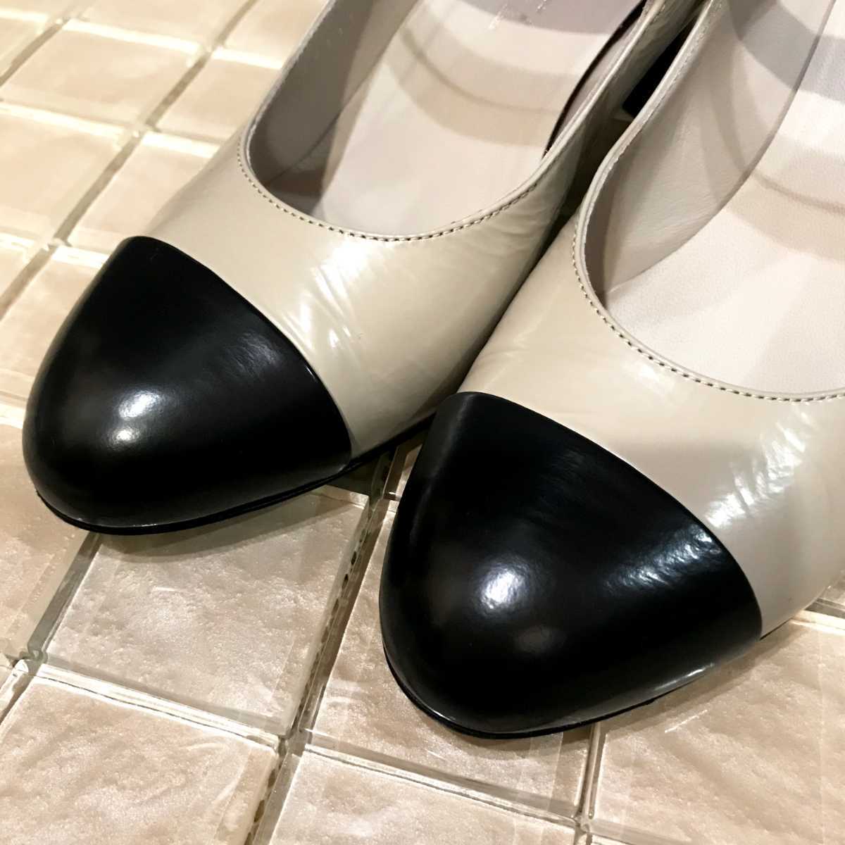 2022年☆CHANEL☆シャネル☆パンプス☆バイカラー☆23.5cm☆17万円☆36