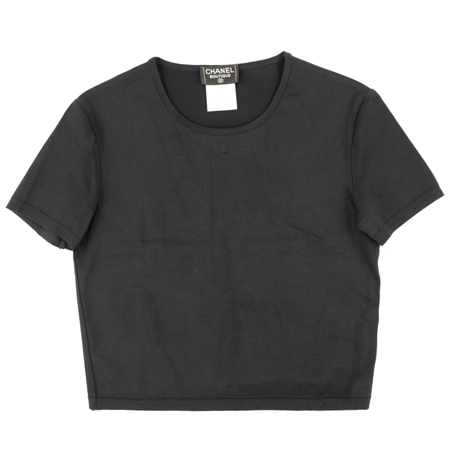 美品 シャネル ヴィンテージ 98P ココマーク ショート丈 半袖Tシャツ