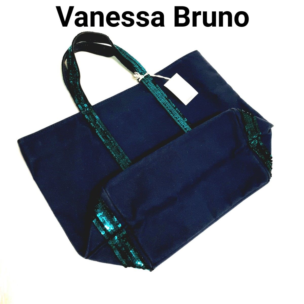 希少 新品✫Vanessa Bruno スパンコール トートバッグ 緑×紺色 | www