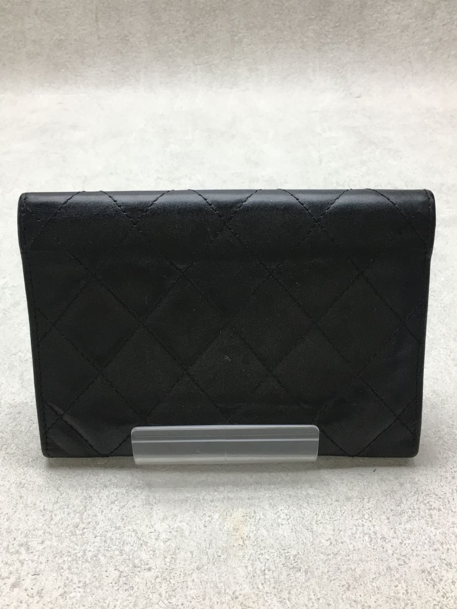 CHANEL◆長サイフ_カンボンライン_カーフスキン_ココマーク_PNK/牛革/BLK/レディース_画像2