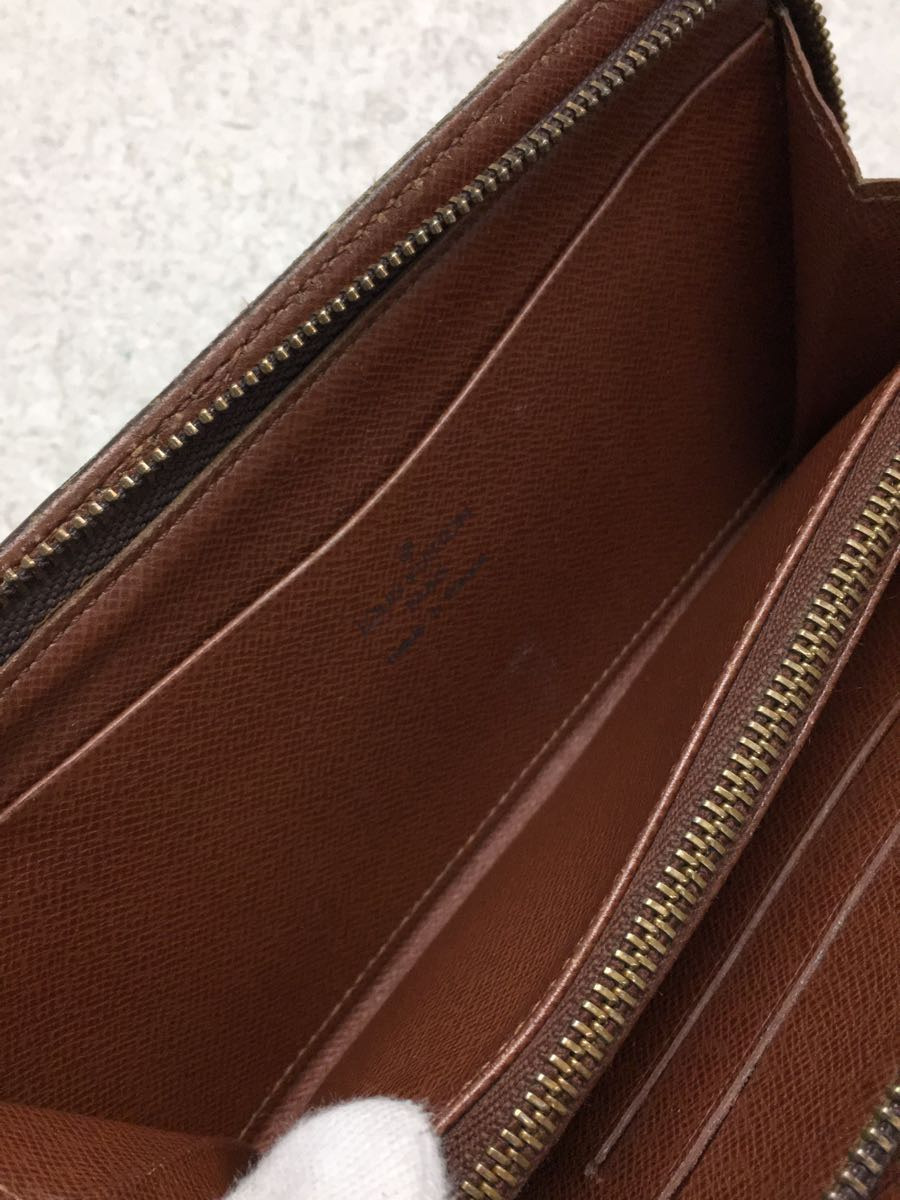 LOUIS VUITTON◆スレ有/小銭入れ劣化/長財布/PVC/BRW_画像6