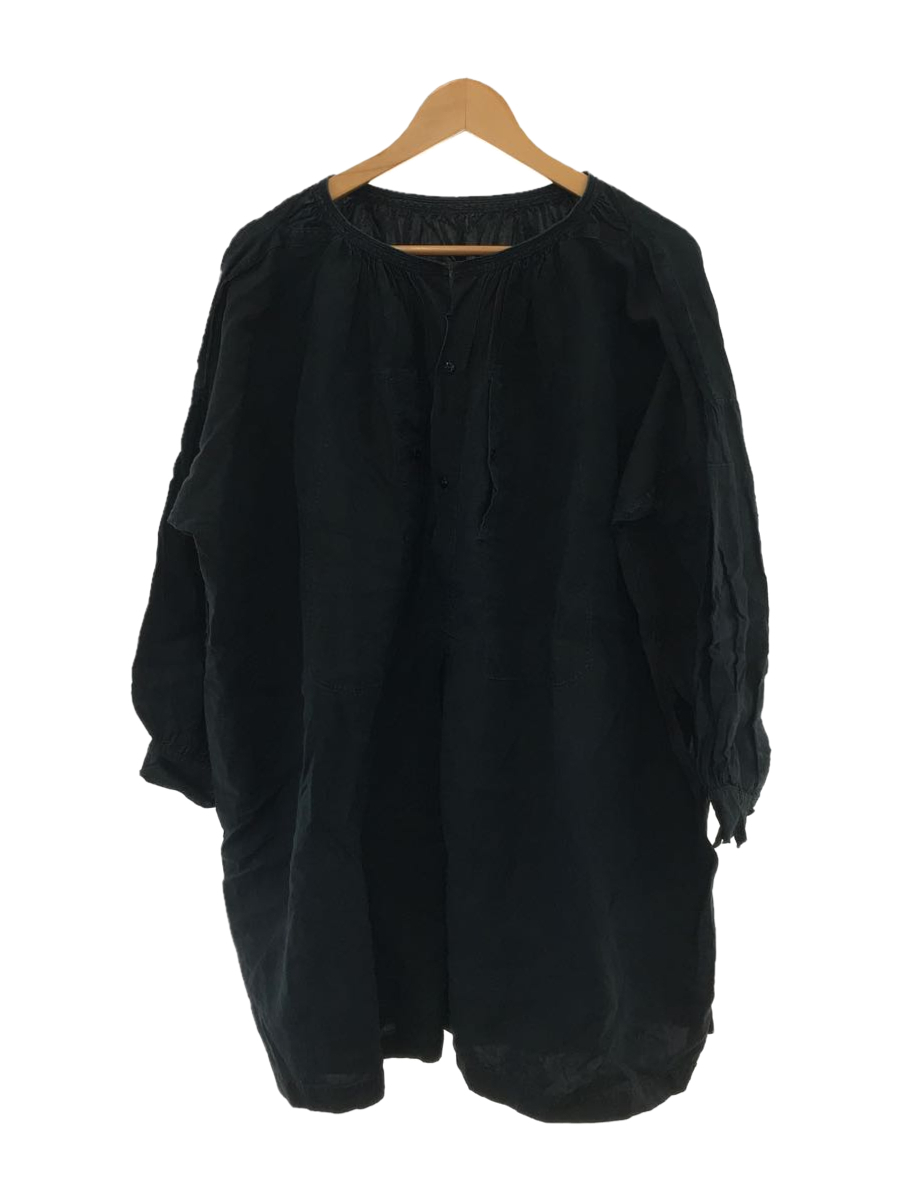 Vintage/1900s Indigo linen smock biaude maquignon antique