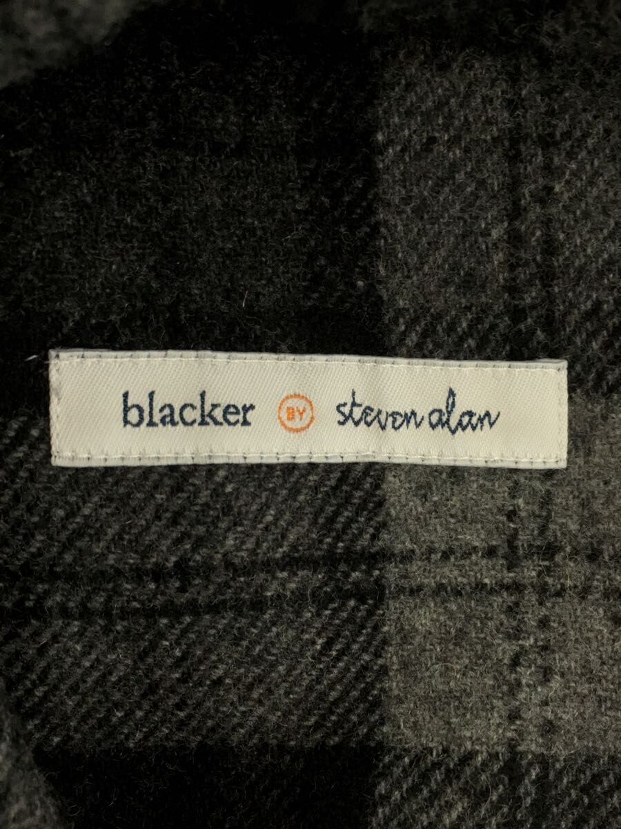 Blacker◆by Steven Alan/エルボーパッチテーラードジャケット/SIZE:L/ウール/GRY/チェック_画像3