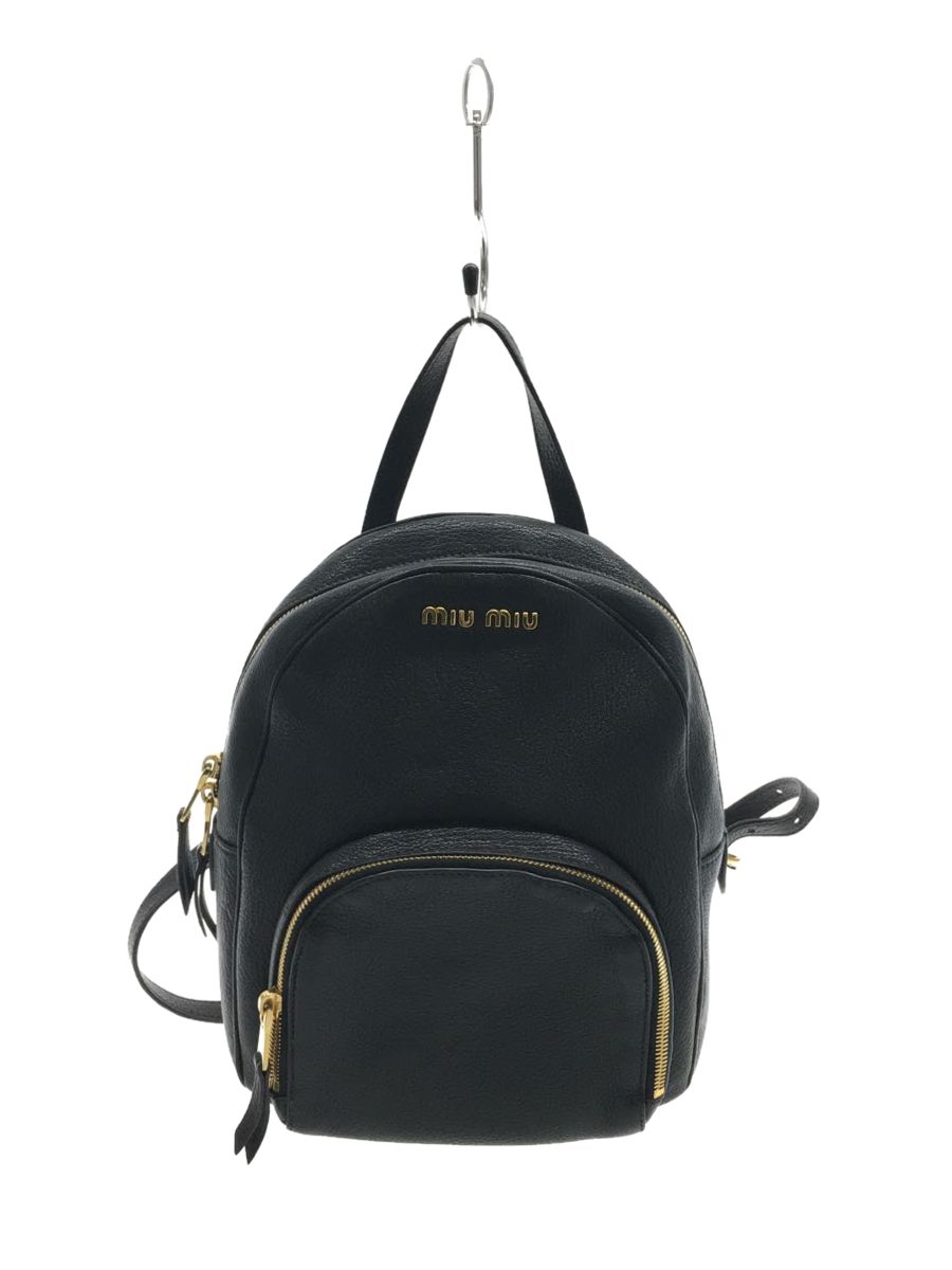 ヤフオク! - MIU MIU◇マドラス/ミニリュック//レザー/BLK/...