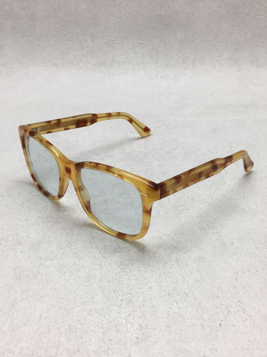 GUCCI* glasses /we Lynn ton / plastic /YLW/CLR/Sunglasses/Avana/Light-Bluee 56