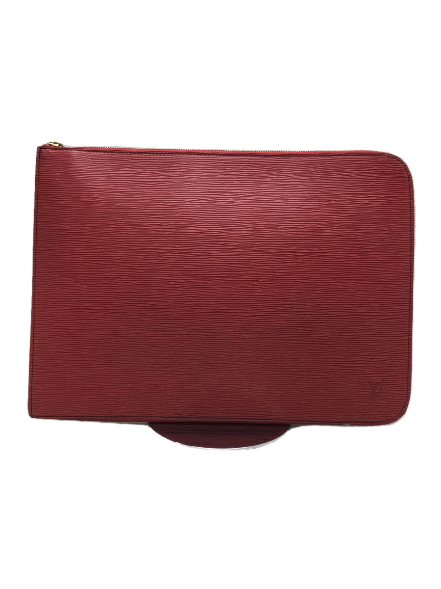 LOUIS VUITTON◆バッグ/レザー/RED/クラッチバッグ/M54497