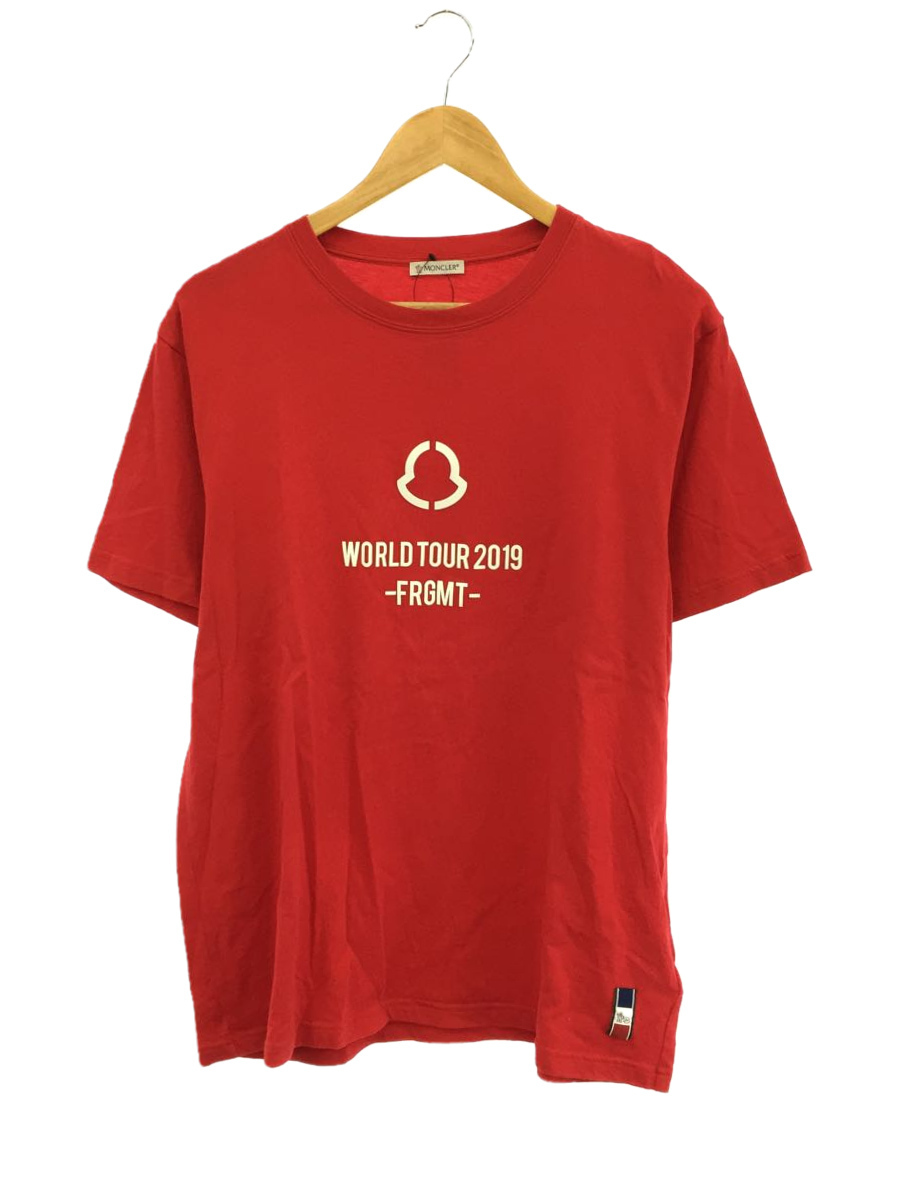 MONCLER◆Tシャツ/L/ポリエステル/RED/WORLDTOUR2019/FRGMTMENTデザイン