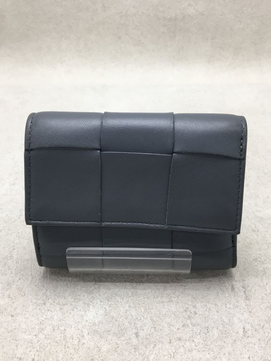 BOTTEGA VENETA◇マキシイントレチャート/スモール/3つ折り財布/レザー