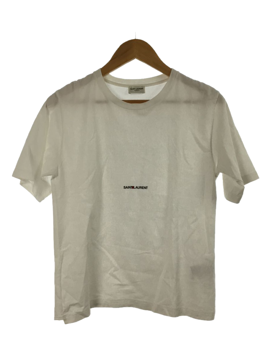 SAINT LAURENT◆Tシャツ/XS/コットン/WHT/プリント