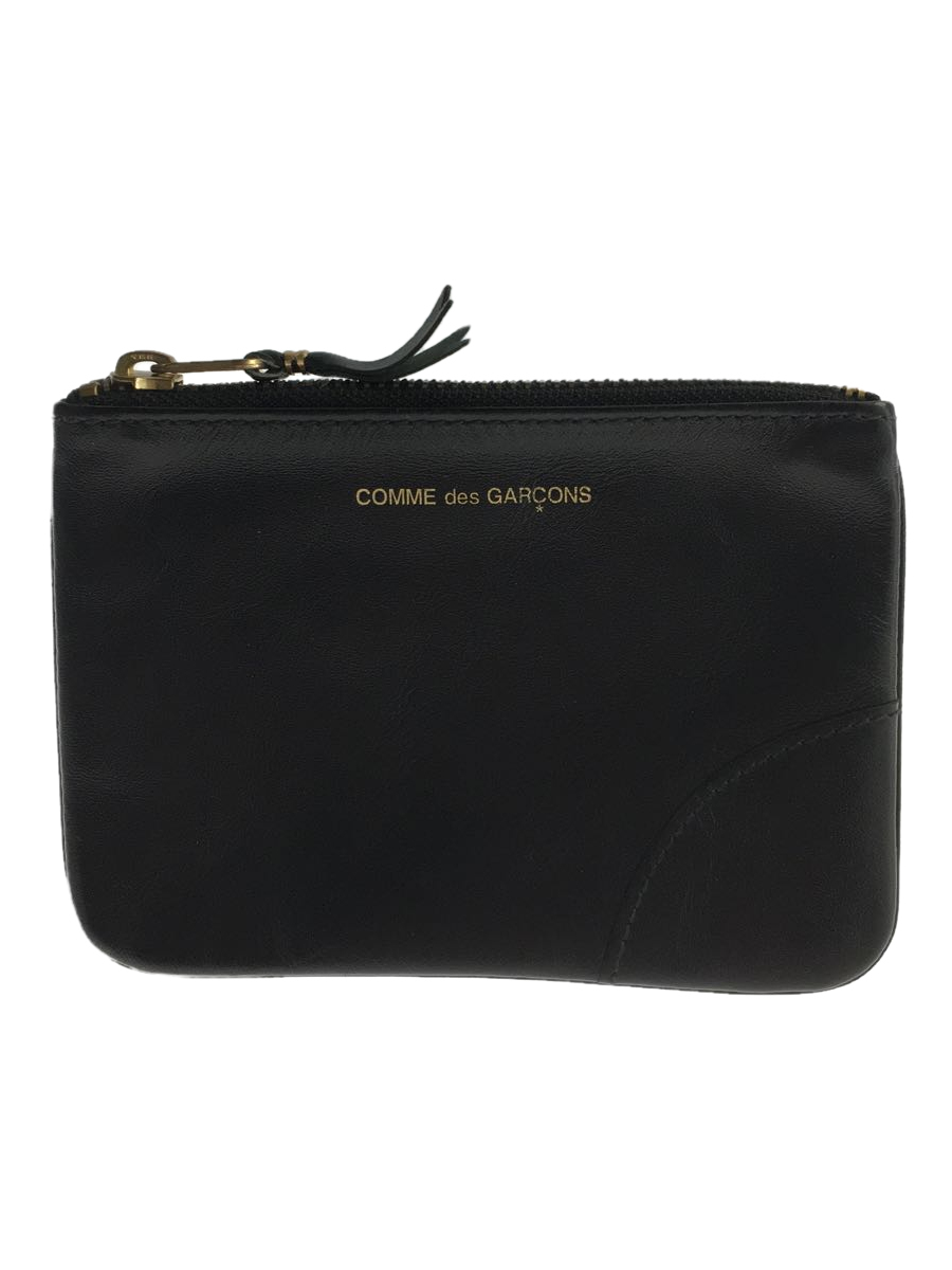 COMME des GARCONS◆コインケース/レザー/BLK/無地/メンズ