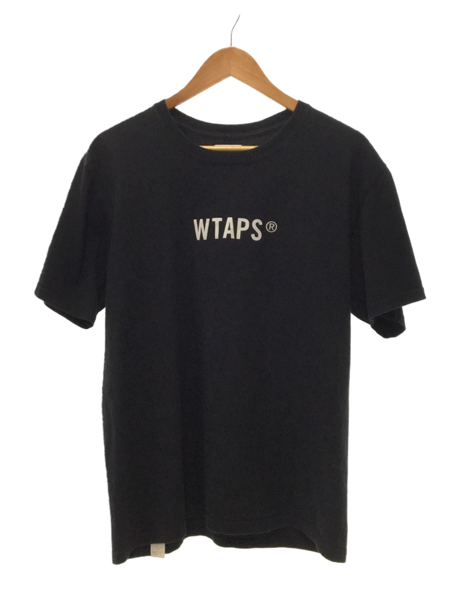 WTAPS◆WTAPS ダブルタップス/22SS/Tシャツ/2/コットン/ブラック/無地