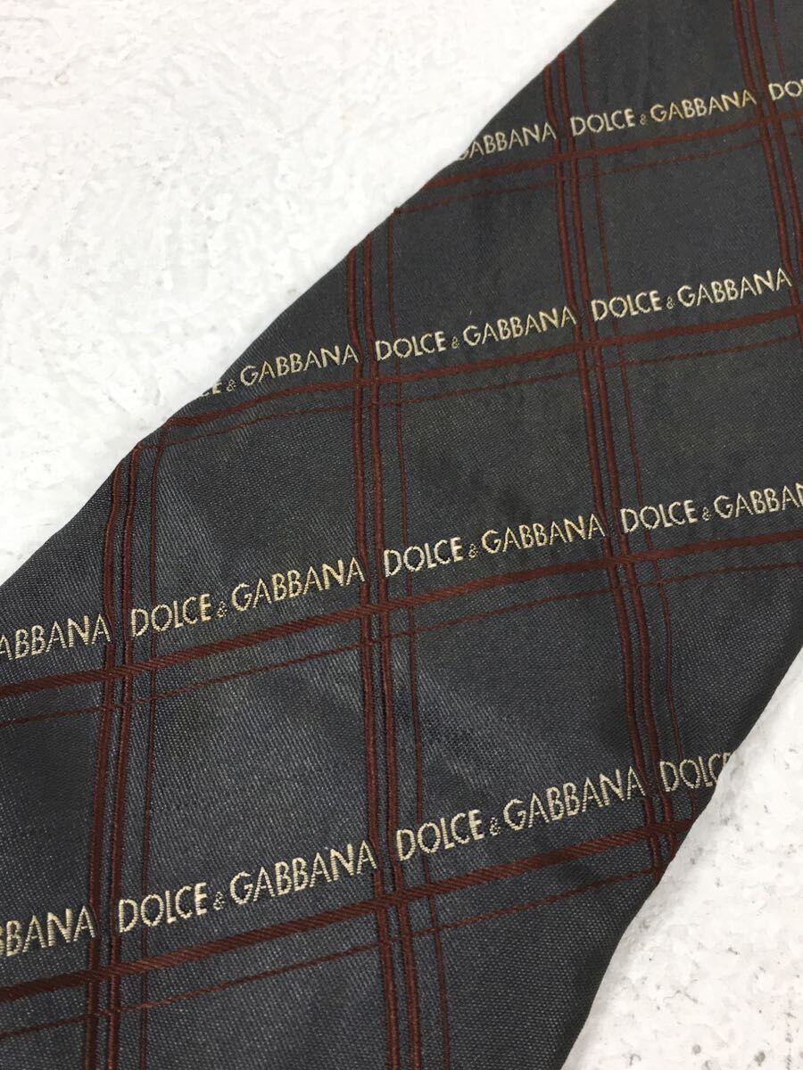 DOLCE&GABBANA◆ネクタイ/-/GRY/チェック/メンズ_画像7