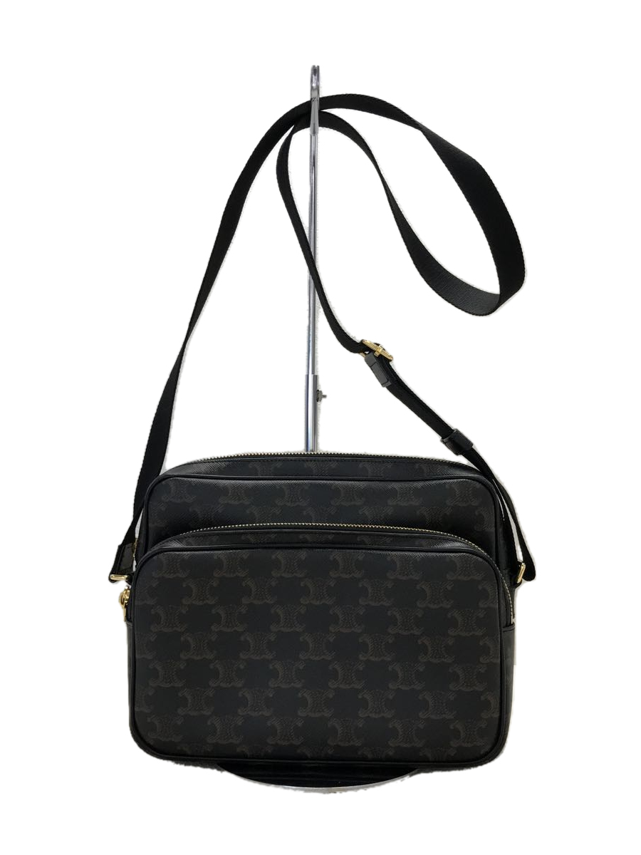 CELINE◇ショルダーバッグ/レザー/BLK/総柄 www.anac-mali.org