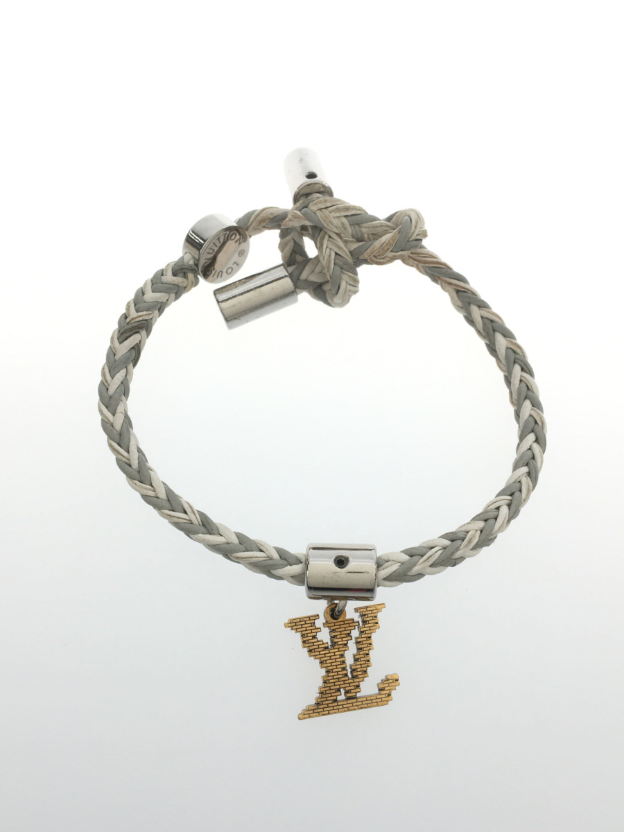 LOUIS VUITTON Bracelet Friendship LV Charm MP225E Gray White Gold