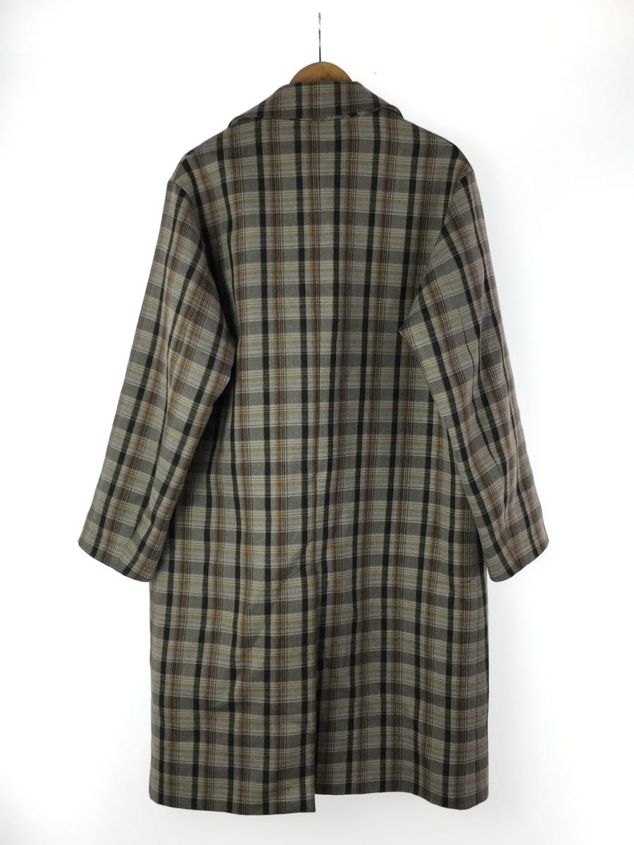 AURALEE◇19AW DOUBLE FACE CHECK SOUTIEN COLLAR COAT/3/A9ACO1BN