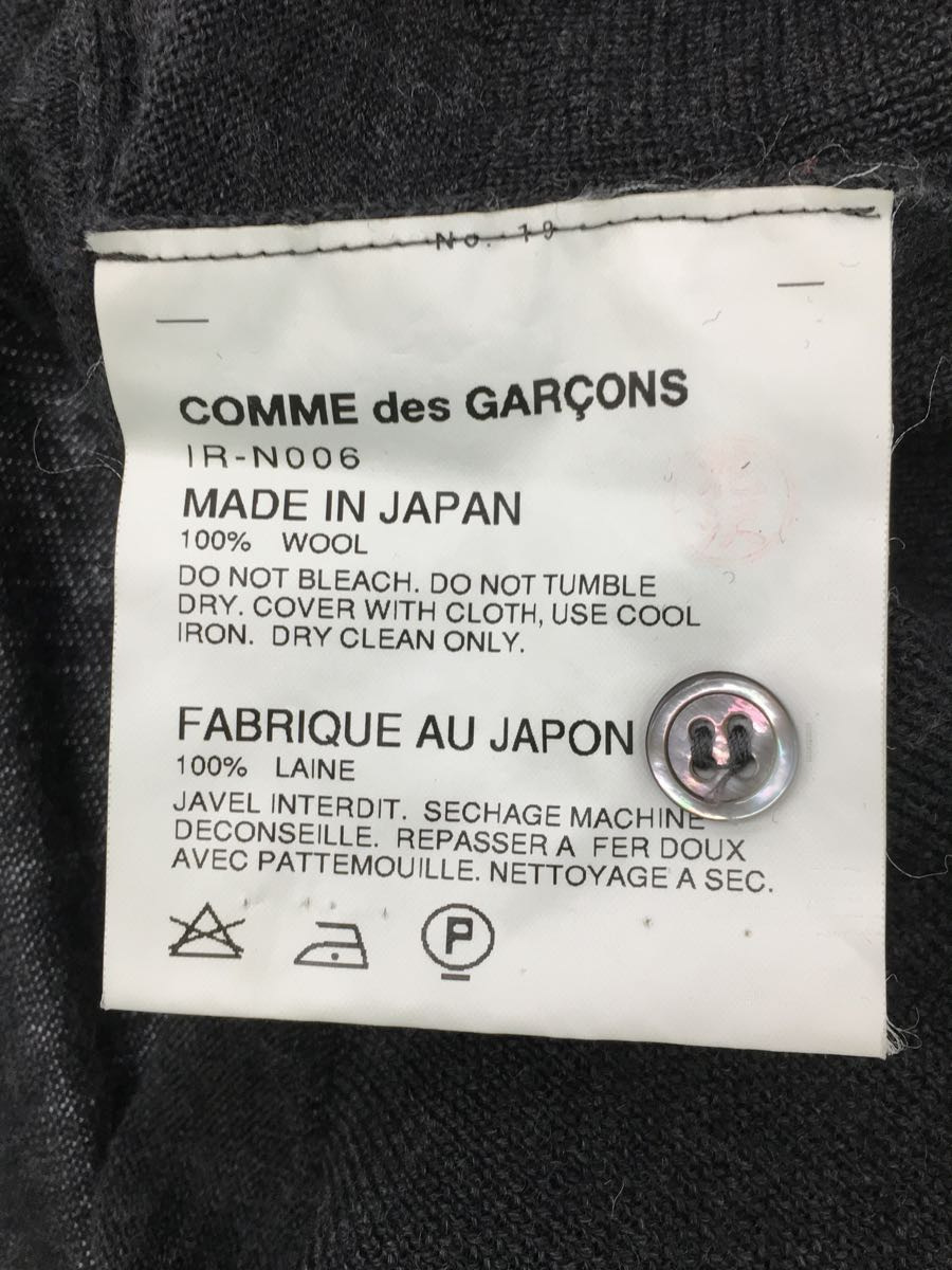 JAN COMME des GARCONS◆セーター(薄手)/L/ウール/GRY/ボーダー/IR-N006_画像4