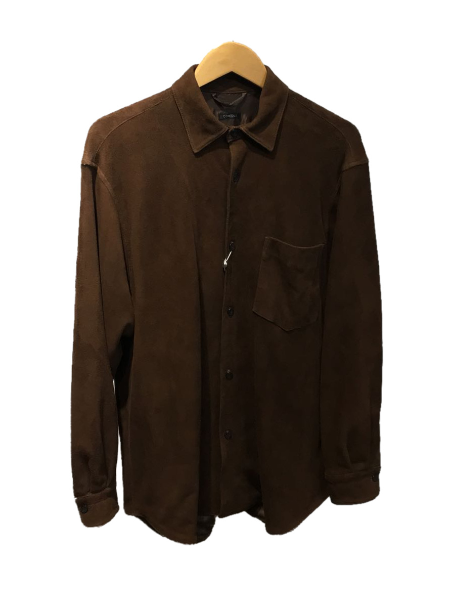 COMOLI◇21AW/スエードコモリシャツ/鹿革/ディアスキン/長袖シャツ/2